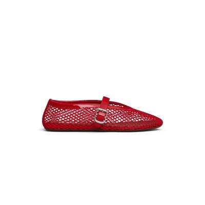 ALAÏA BALLET FLATS IN FISHNET AA3A029TK007 - 300